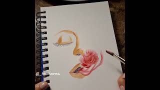 Painting An Abstract Face w/Roses/Flowers #onestroke #roses #acrylic #abstract #howto #artwork