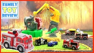 Tonka Tinys BATTLE Fire INFERNO Funrise Tonka Tiny Playset Car Crush Escape Tonka Trucks Collection