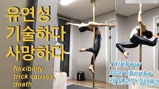 지옥 맛보기에 좋은 폴댄스 유연성 기술 Taste of hell poledance flexibility tricks