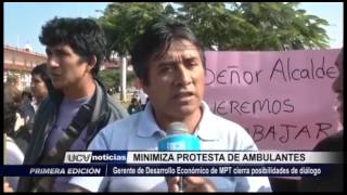 Trujillo: Aurea Vilca minimiza protesta de ambulantes