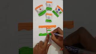 🇮🇳 Republic Day Craft activity |🇮🇳 Tricolor Gift #shorts #ytshorts #craft #shortsfeed #shortsviral