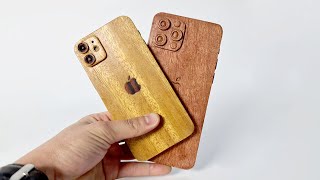 The poor carpenter has no money to buy a new iPhone ☹ Wood Carving Creative iPhone 12 Real