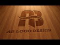 Fine wood logo mockup, photopea tutorial