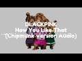 BLACKPINK - How You Like That (Chipmunk Version Audio)