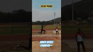 Selva prabu junior world champion🇮🇳🔥#shorts #viral #shortvideo #athletics