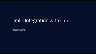 QML - Integration with C++ {tutorial}