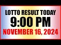 Lotto Result Today 9pm Draw November 16, 2024 Swertres Ez2 Pcso