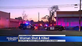 Homicide investigation underway in Stockton after woman, 55, found shot in van