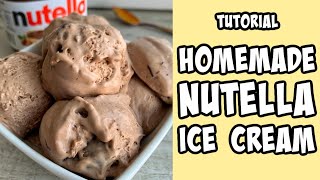 Homemade Nutella Ice Cream! Recipe tutorial #Shorts