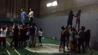 Cheer Stunt Assisted Somersault