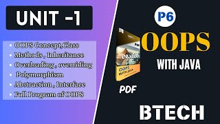 Object Oriented Programming with Java - Unit 1 Part 6| oops with java | #AKTU Board Syllabus