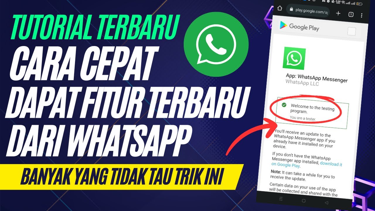 Cara Cepat Mendapatkan Fitur Terbaru Dari Whatsapp - YouTube