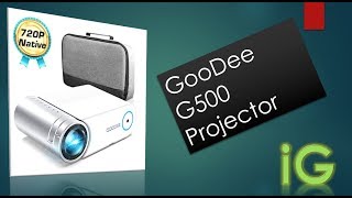 2 mins review on GooDee G500 HD Video Projector 3800 Lux