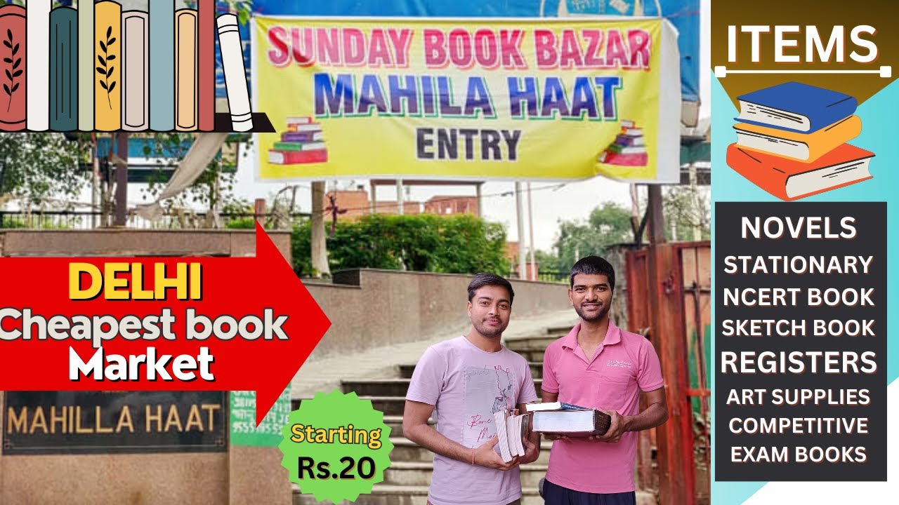 Cheapest Book Market In Delhi Mahila Haat (daryaganj Sunday Book Market ...