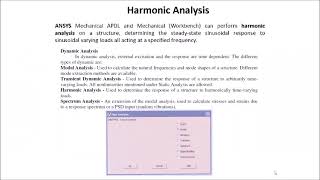 ANSYS Video tutorial-4 on Modal and Harmonic analysis