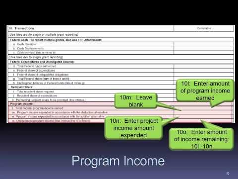 SF 425 Tutorial SF 425 Tutorial