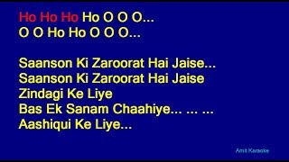 Saanso Ki Zaroorat Hai Jaise - Kumar Sanu Hindi Full Karaoke with Lyrics