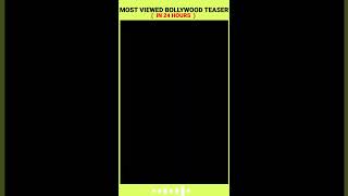 😱😱Most Viewd Bollywood Teaser In 24 Hour || Top 5 || #shorts #ytshorts