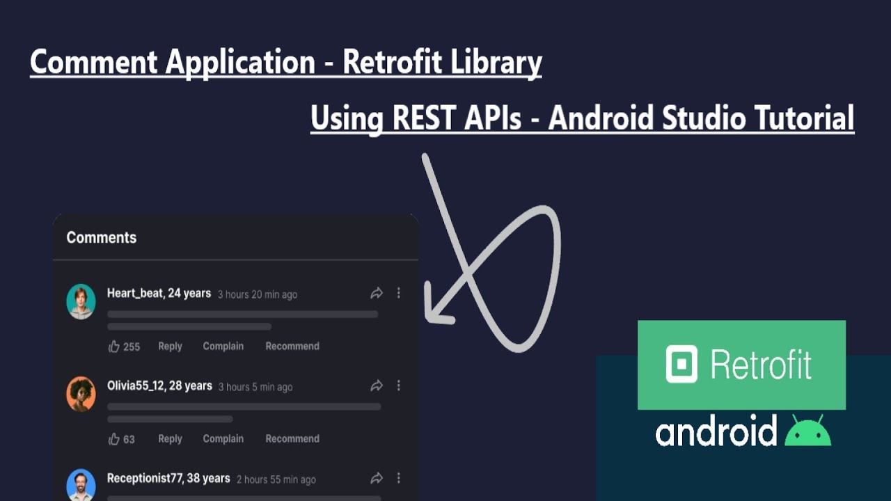 Comment Application Retrofit Library And Rest Api Android Studio