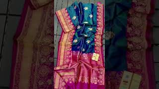 Latest Banaras Sarees Online on Weavesmart #Banaras Katan Silk Sarees #shorts