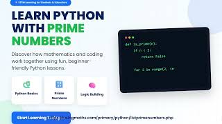 🚀 Learn Python Programming with Prime Numbers!