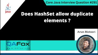 Does HashSet allow duplicate elements (Core Java Interview Question #291)
