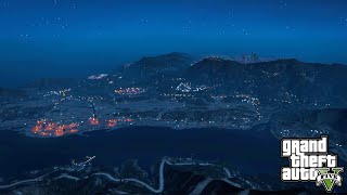 Grand Theft Auto V | Mount Chiliad at Night - One Hour of Ambience