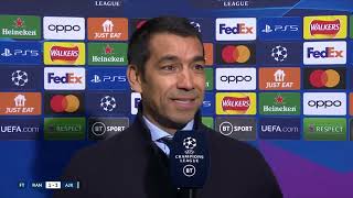 Rangers 1 - 3 Ajax | Giovanni van Bronckhorst post-match interview