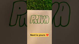 Priya Name in Bubble Letters 💖✨ | Cute & Satisfying Drawing Tutorial