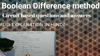 Boolean difference method