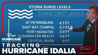 Tracking the Tropics: 11 a.m. Aug. 30 | Storm surge crest levels and what to expect late in Tampa Ba