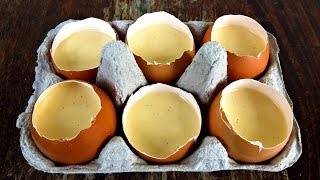 VANILLA CUSTARD SERVED IN EGGSHELLS