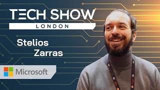 "Anyone can make use of AI" Stelios Zarras, Microsoft @ Tech Show London 2023
