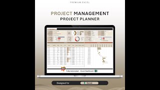 Project management Dashboard - Download from https://premiumexcel.etsy.com