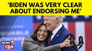 Kamala Harris Details Biden's Phone Call About History-Making Decision To Drop Out Of 2024 Race N18G