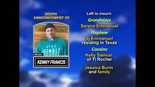 Kenny Francis ~ Long Obituary