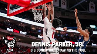 NC State's Dennis Parker, Jr. Big Dunk & Foul