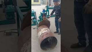 No.926|whatsapp8615966151202|大鐵桶切割機|油桶切蓋切身壓平機|bucket cutting machine|Oil drum cutting machine