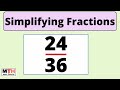 Learn to simplify the fraction 24/36 | 24/36 Simplified, Reduce 24/36 to lowest terms