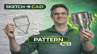 Fusion 360 for Absolute Beginners - Circular Pattern - Rectangular Pattern - Day 3 of 11