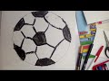 رسم كرة قدم ،بطريقه سهله جدا جدا للاطفال والكبار👌⚽ draw a soccer ball ,football very easy