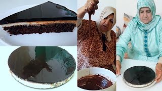 🍫طورطة بالطبقات باردة🍮حلا المريا من يد الحاجة نجاة روكي👩‍🍳/hala al maraya