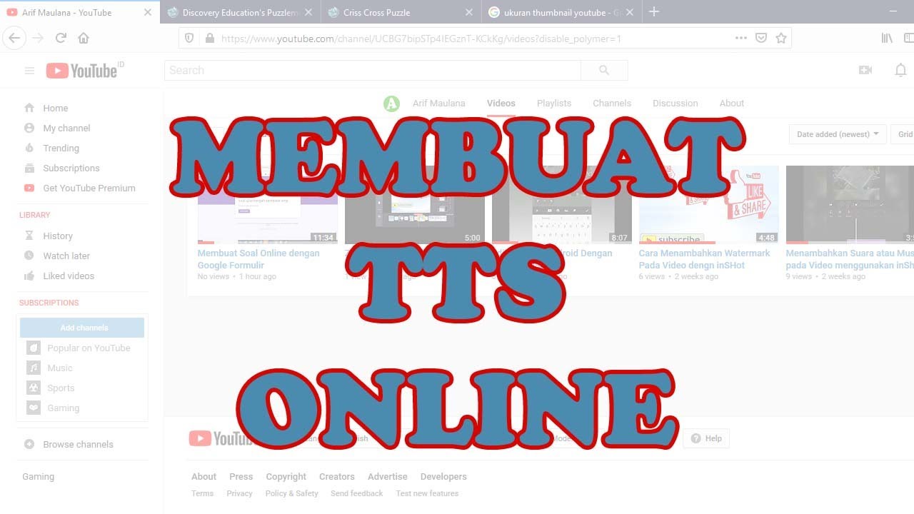 MEMBUAT TTS ONLINE MUDAH DAN SIMPEL SEKALI - YouTube