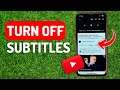 How to Turn On or Off Subtitles (Closed Captions) on Youtube