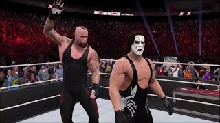 WWE 2K15 Undertaker attacks and challenges Sting to a Wrestlemania 31 match! (PS4)