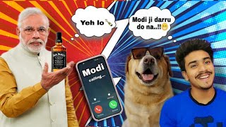 phone call with modi ji😎 | Darrubazz dog🍾 | Comedy video😂 | viral | Anant rastogi and leo