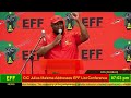 cic julius malema addresses eff list conference