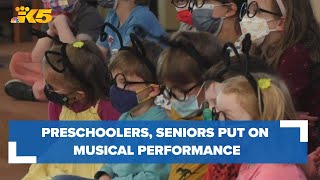 Intergenerational learning program puts on musical performance starring preschoolers and seniors