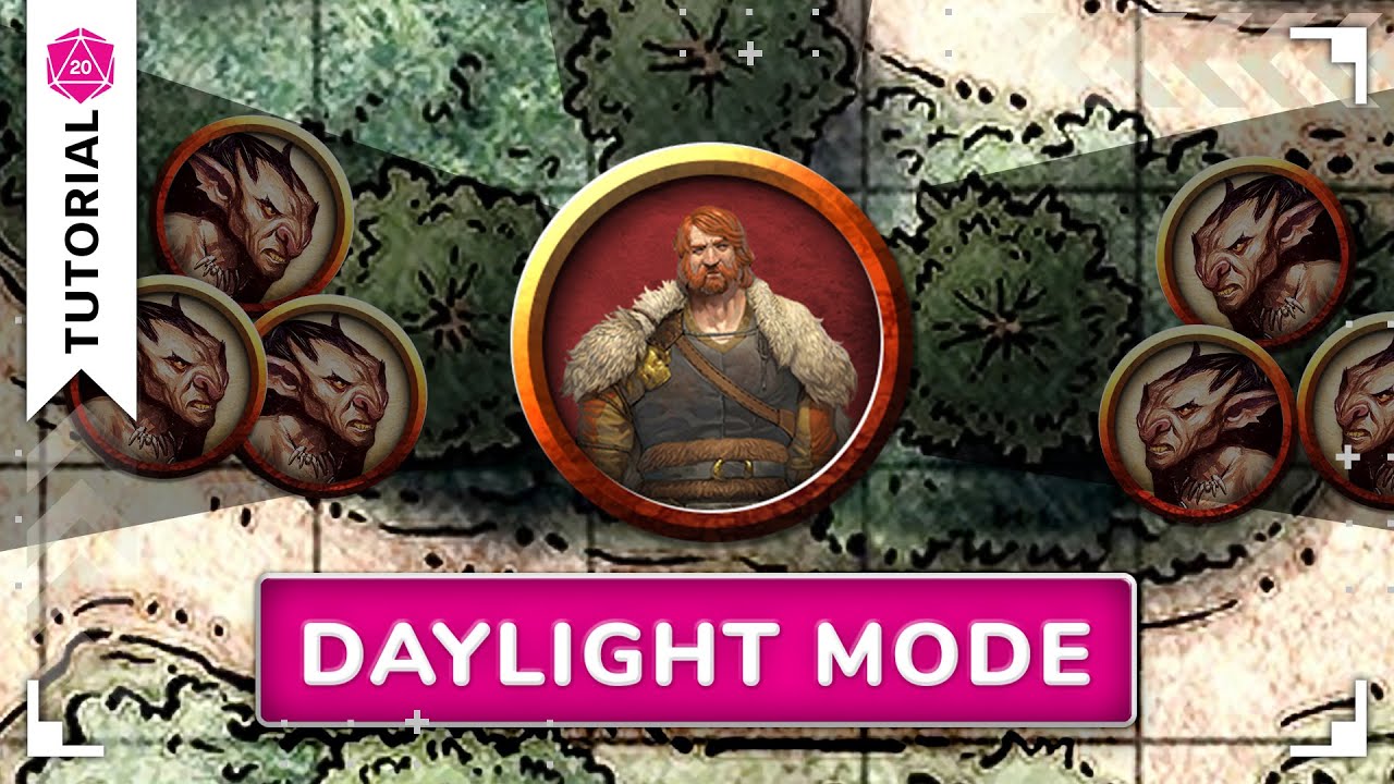 Use Daylight Mode With Hide Reveal Dynamic Lighting Roll20 Tutorial