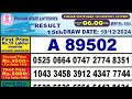 PUNJAB STATE LOTTERY RESULT TODAY 6PM LIVE | Dear 100 monthly lottery result today 10.12.2024